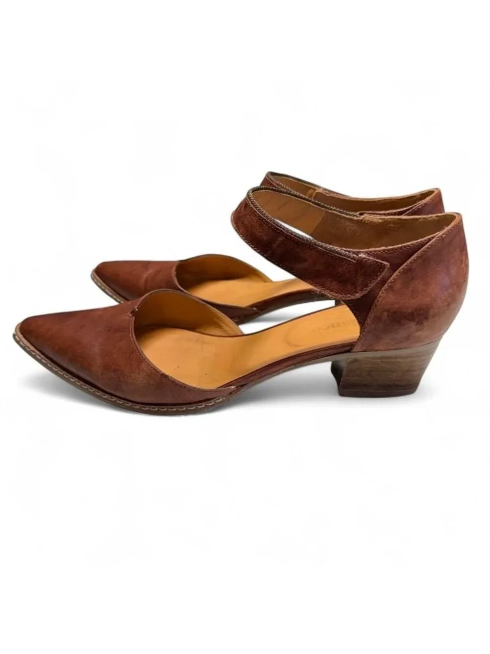 Sundance Coralise Mary Jane Pointed Toe Heeled Flats Women's 37 France Luxury
